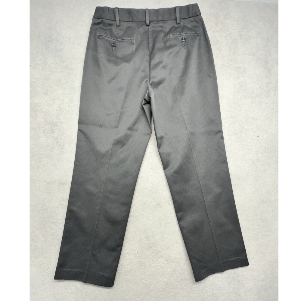 Perry Ellis Mens Pants Adult Gray Portfolio Flat Front Straight Dress 32 X 30 - Picture 7 of 7